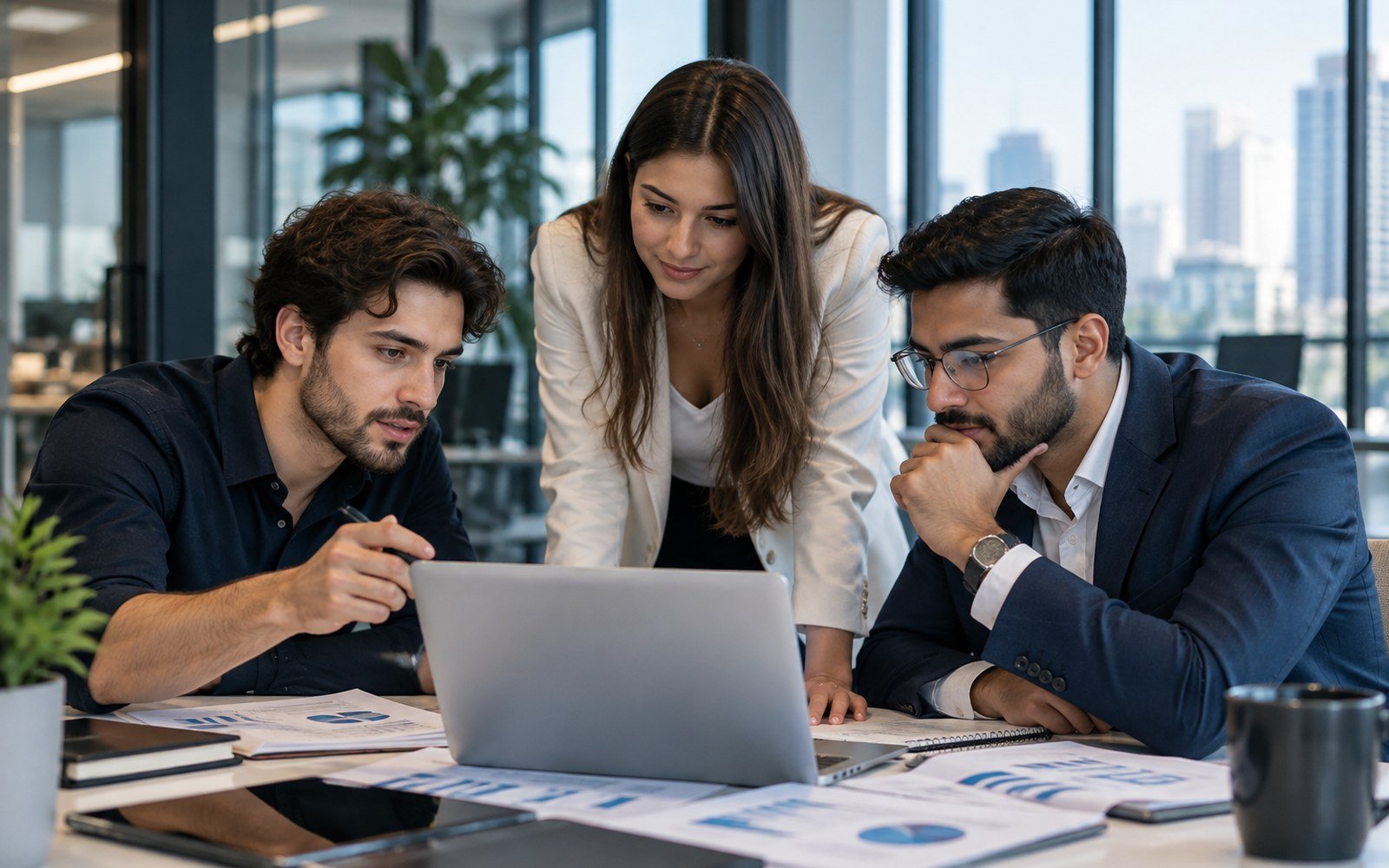 Business leaders discussing AI agents and future automation strategy
