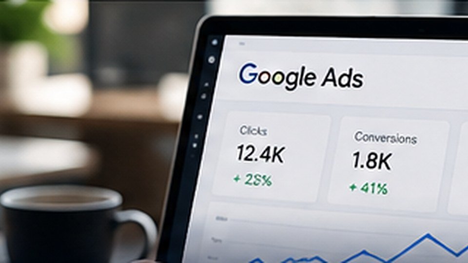 Google Ads performance analytics on a marketing dashboard